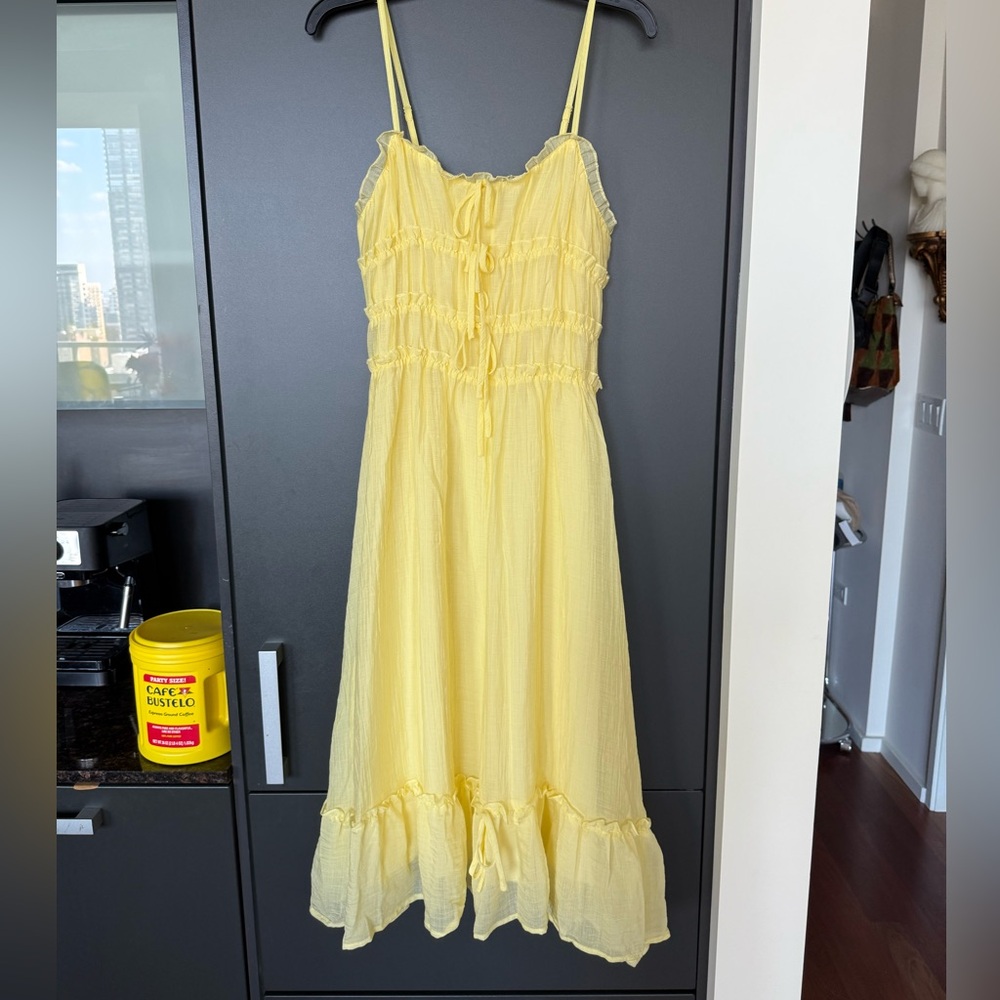 NWT Kouvr Yellow Tie Dress